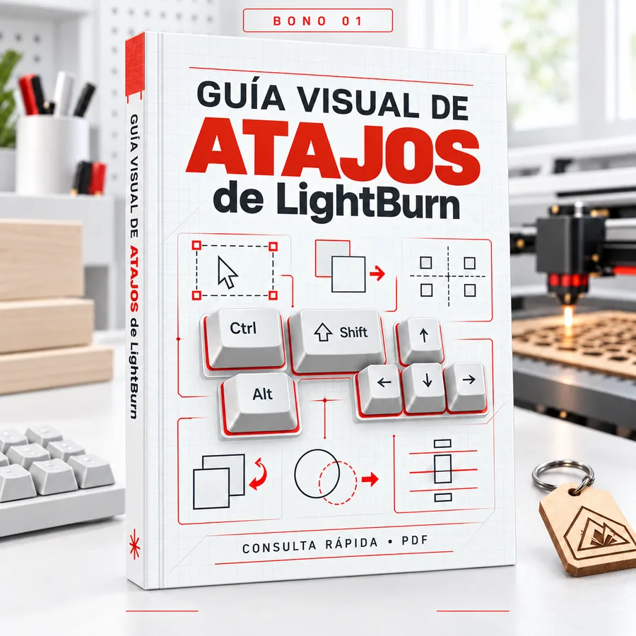 Guía Visual de Atajos de LightBurn